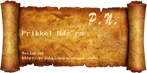 Prikkel Nóra névjegykártya